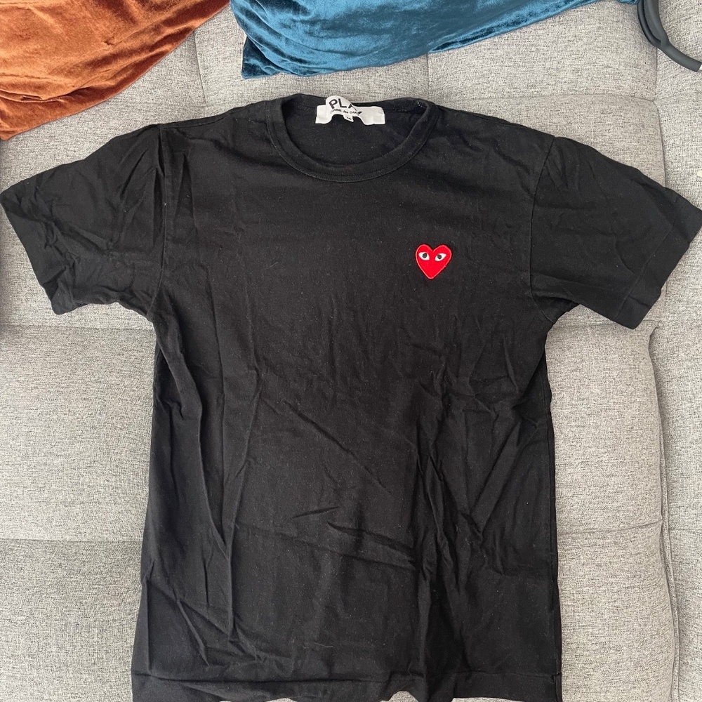 Commes Des Garcons Play Heart Patch - Mens T-Shirt (Size Medium)